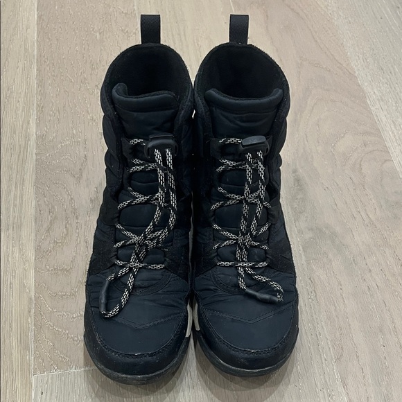 Sorel Black/White Whitney Boots Kids Size 4 - Picture 3 of 3